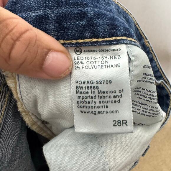 AG‎ Adriano Goldschmied Ex-Boyfriend Slim Jeans 28R Distressed Stretch Blue - Picture 5 of 16